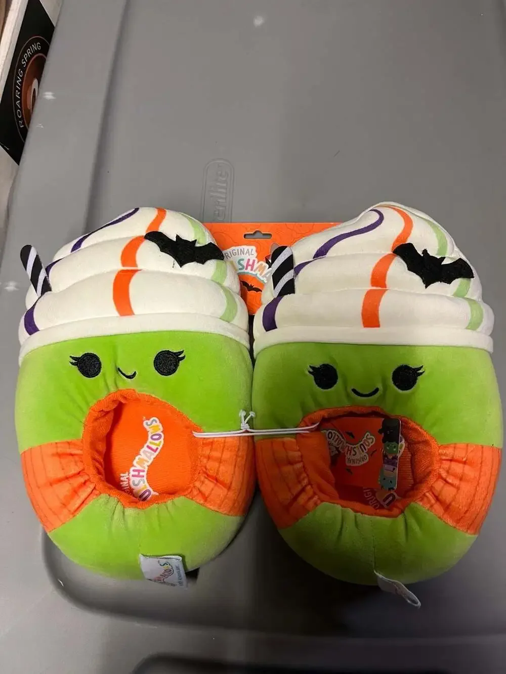 Squishmallows Halloween Donella the Latte Kids Slippers